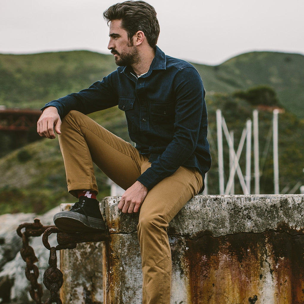 Sea Washed Indigo Shirt Jacket C988