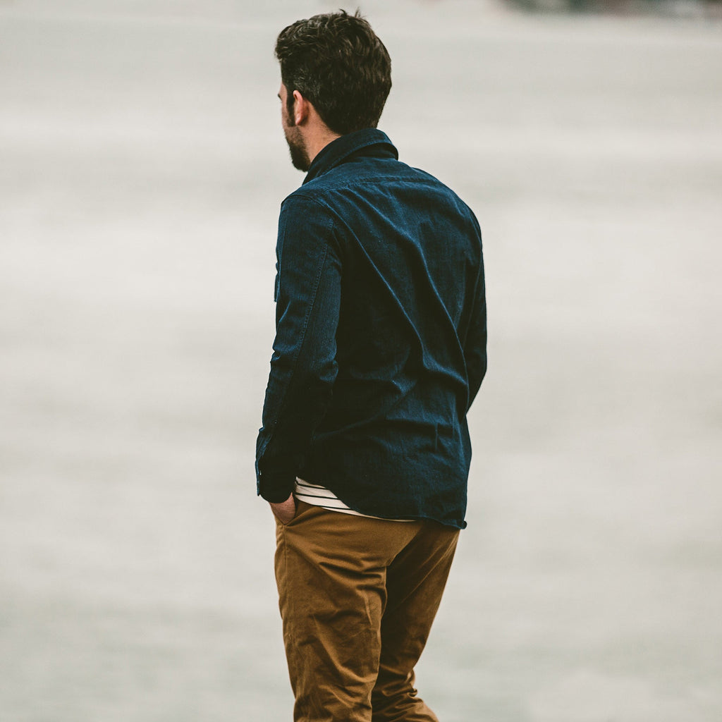 Sea Washed Indigo Shirt Jacket C988