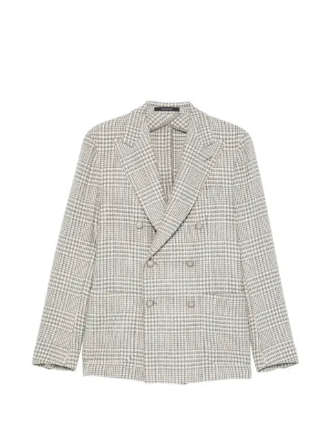 Tagliatore double-breasted check-pattern blazer