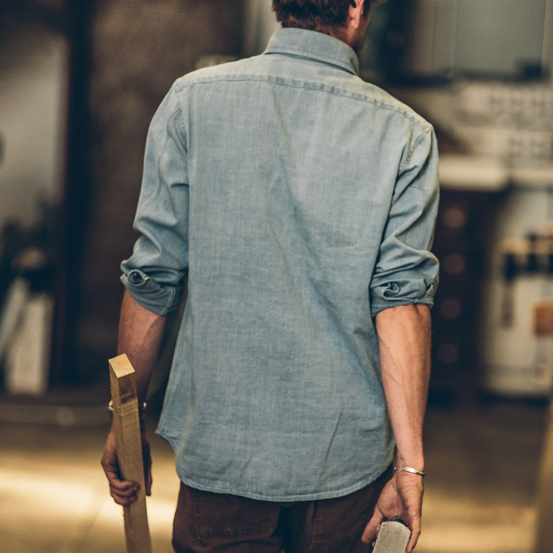 Sun Bleached Indigo Shirt Jacket A650917