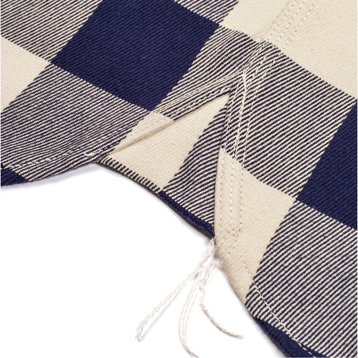 Moto Utility Shirt in Natural & Navy Buffalo Plaid G612784