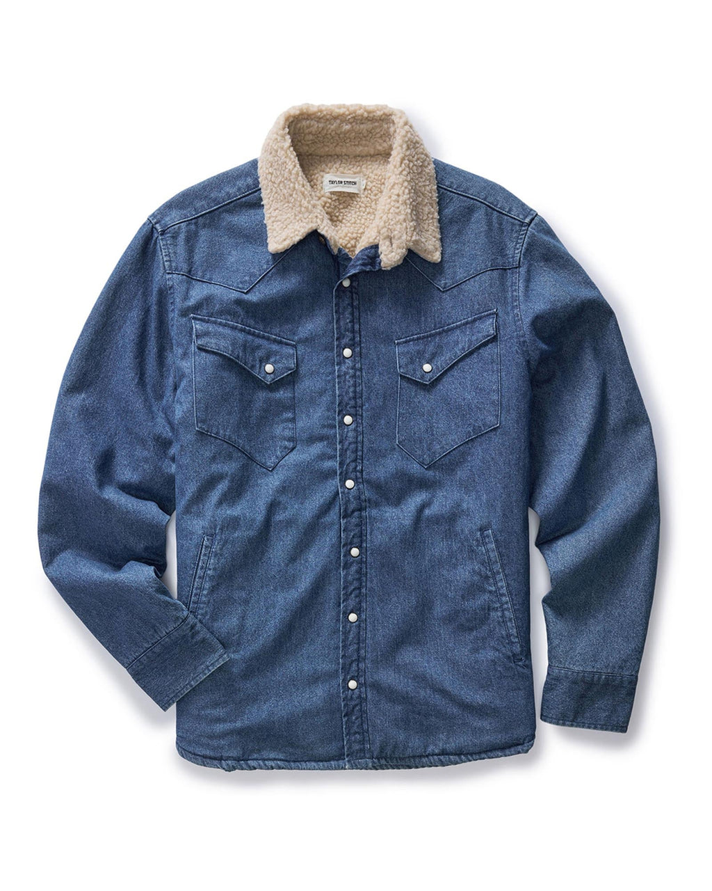 The Western Shirt Jacket in Washed Indigo