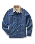 The Western Shirt Jacket in Washed Indigo