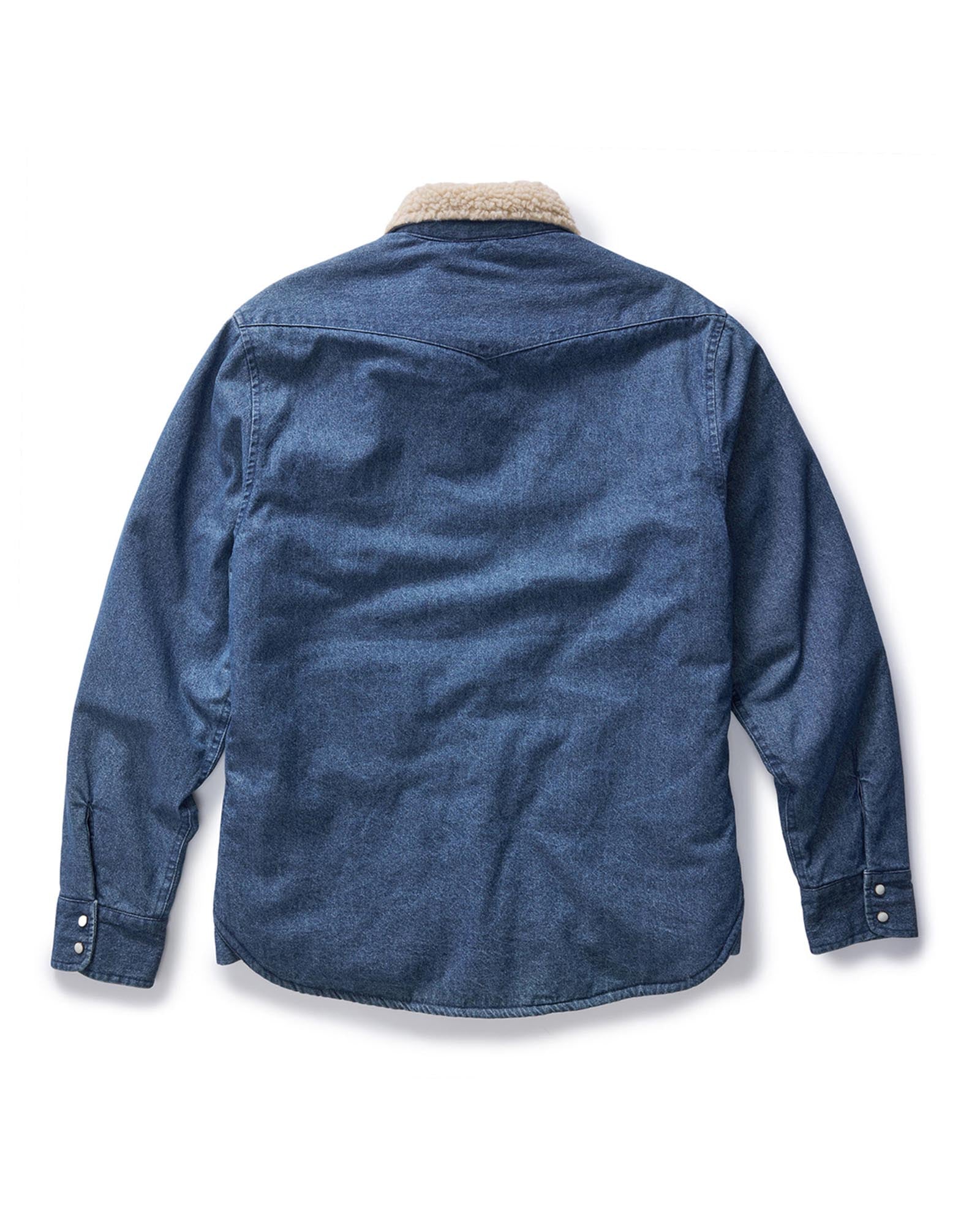 The Western Shirt Jacket in Washed Indigo