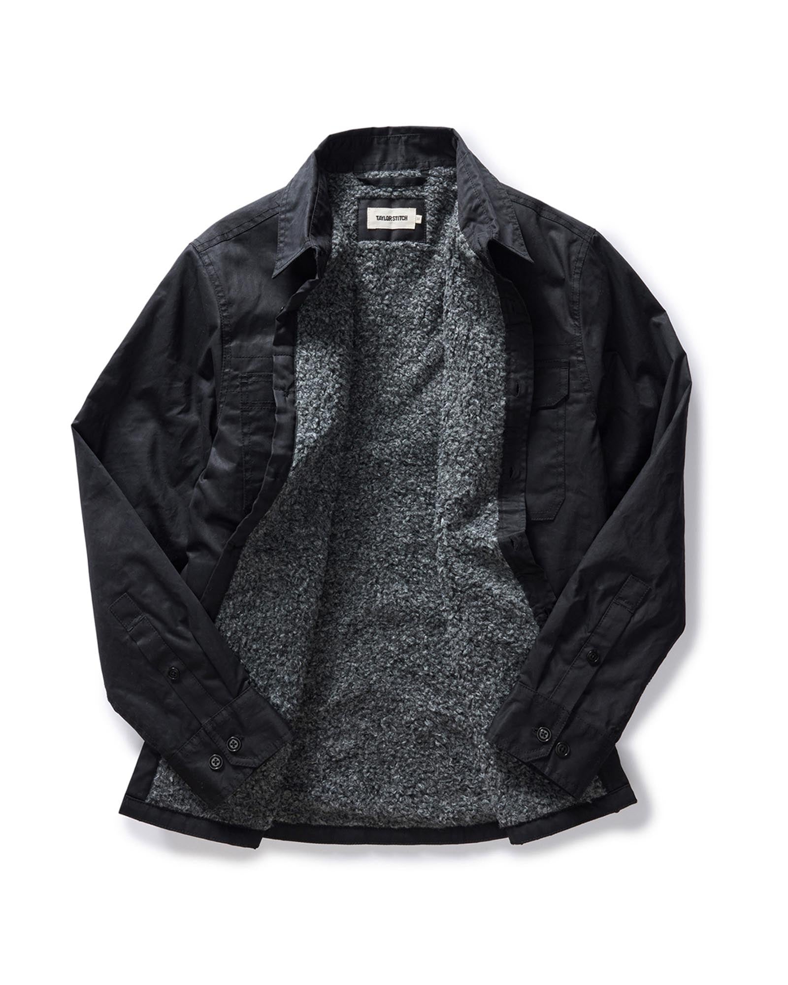 Jacket in Coal Dry Wax I80092
