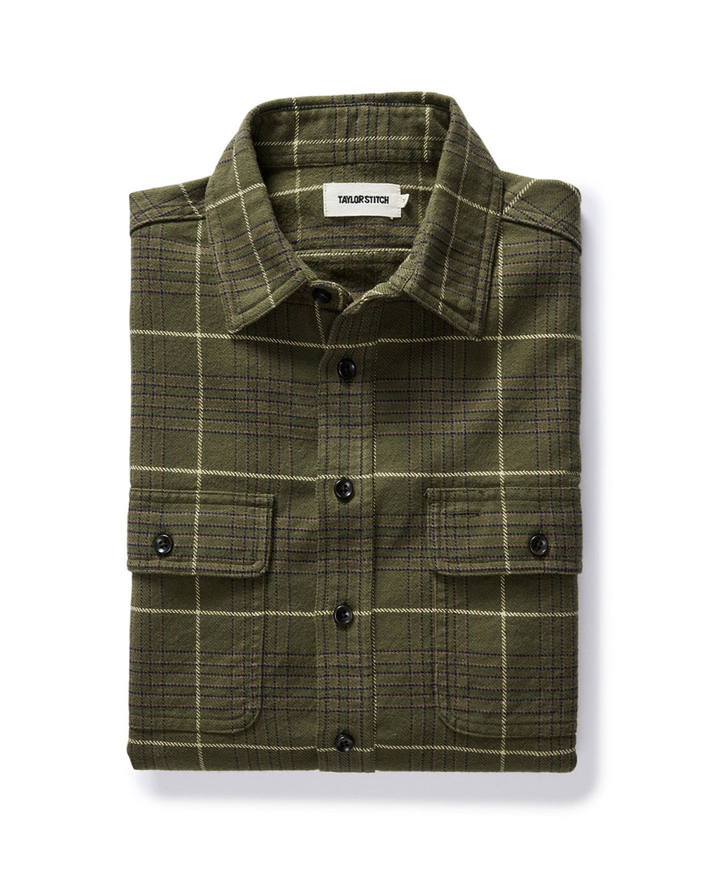 The Ledge Shirt in Olive Plaid