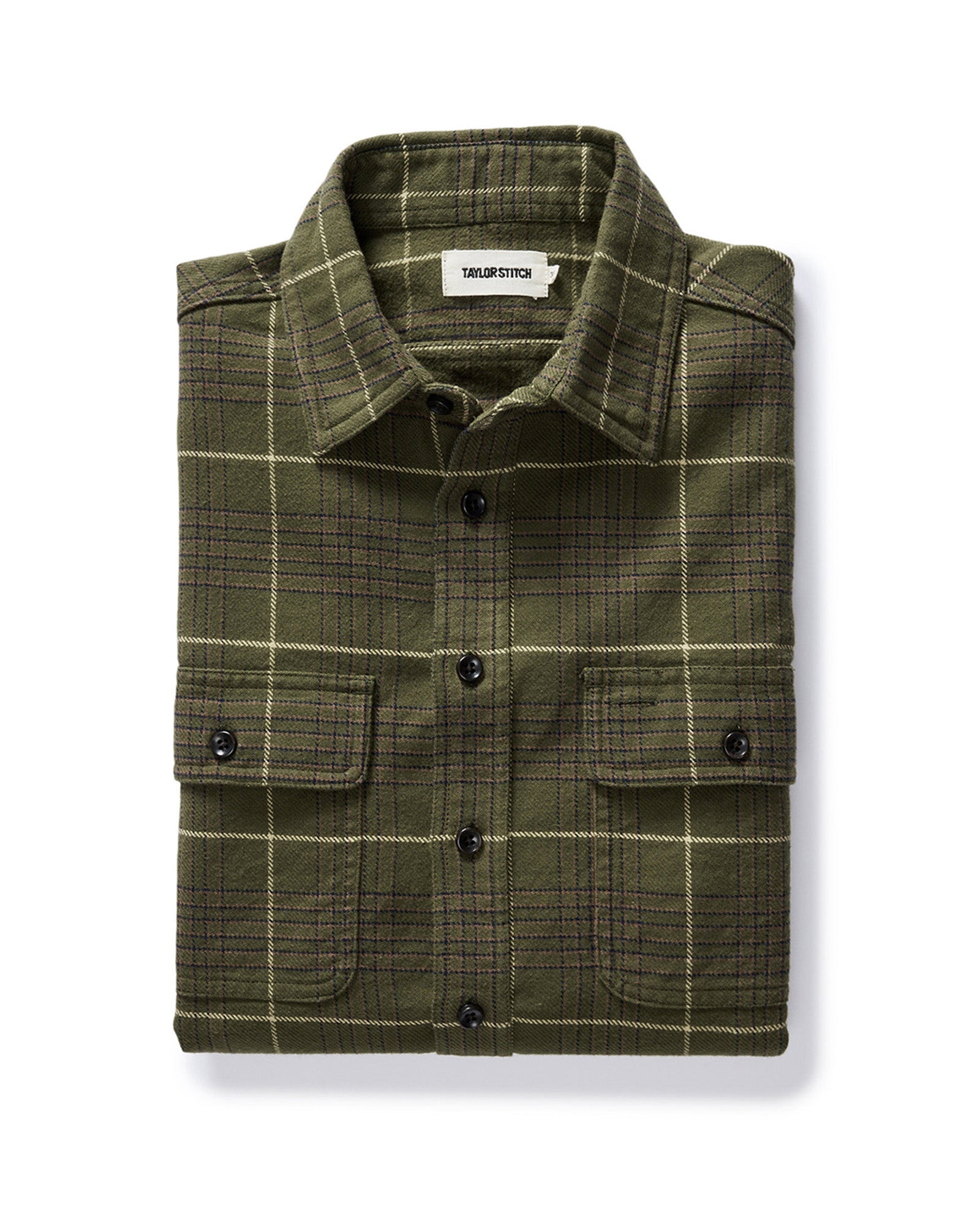 The Ledge Shirt in Olive Plaid