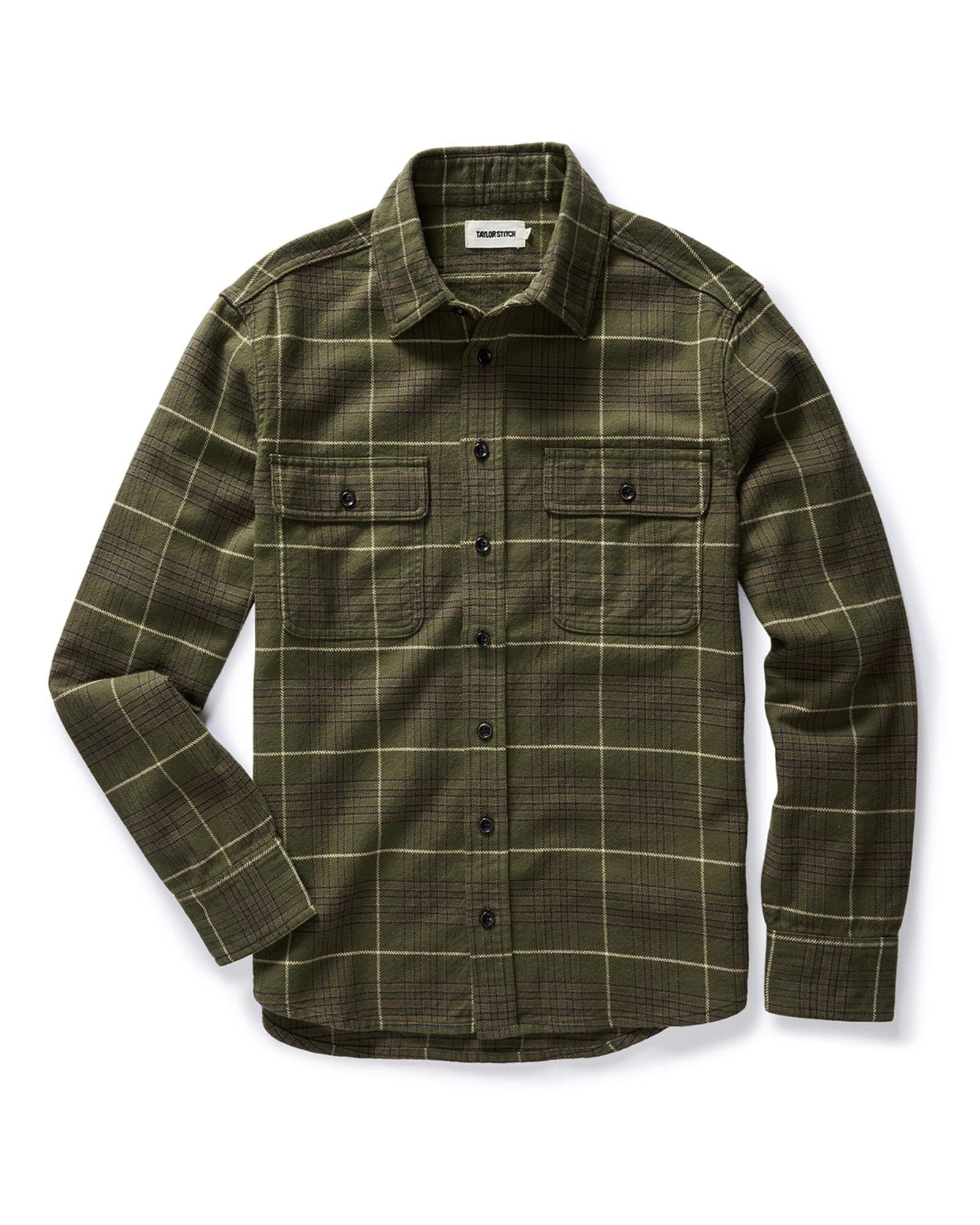 The Ledge Shirt in Olive Plaid