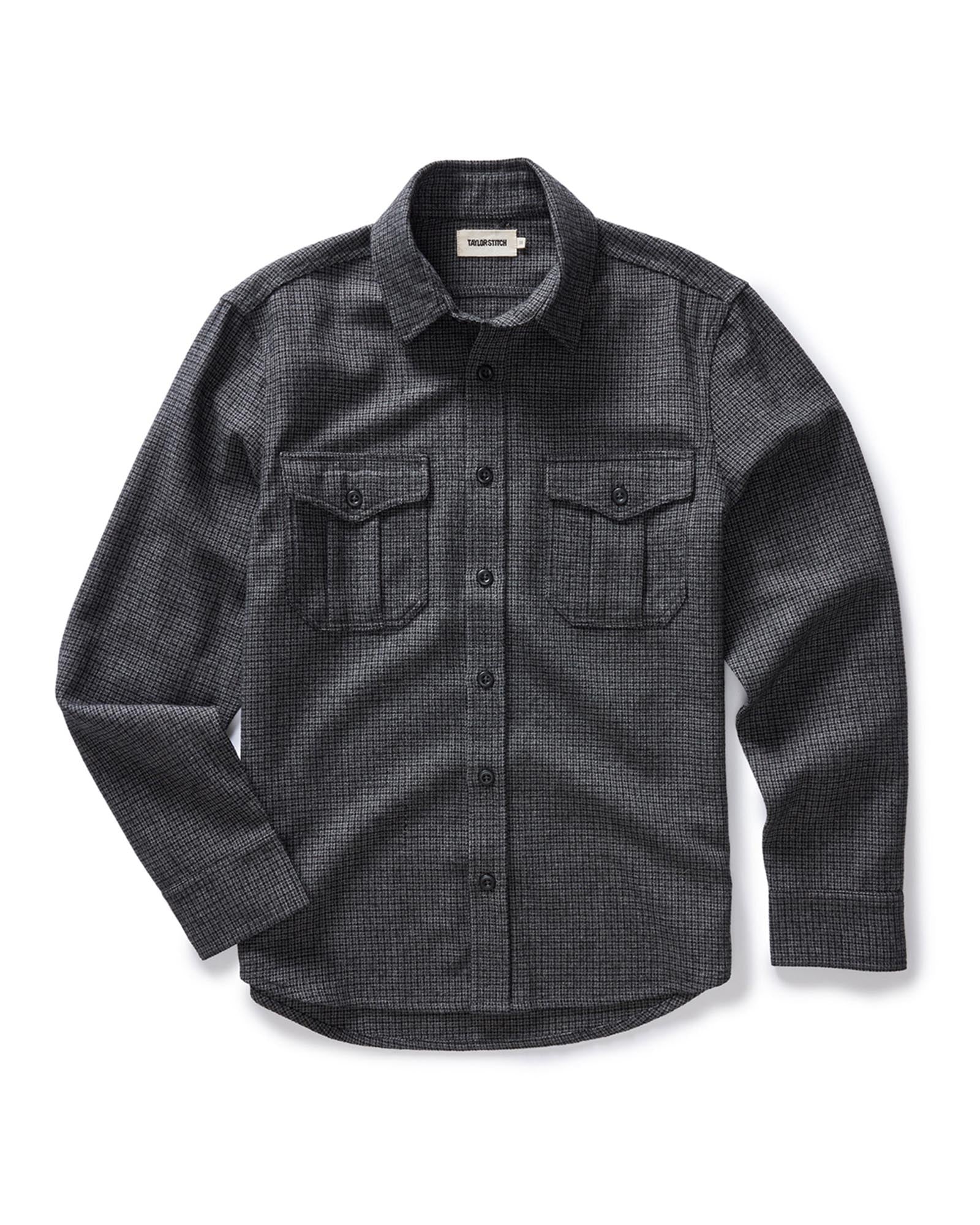 The Saddler Shirt in Ash Check Wool