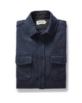 Marine Tweed Wool Shirt D581