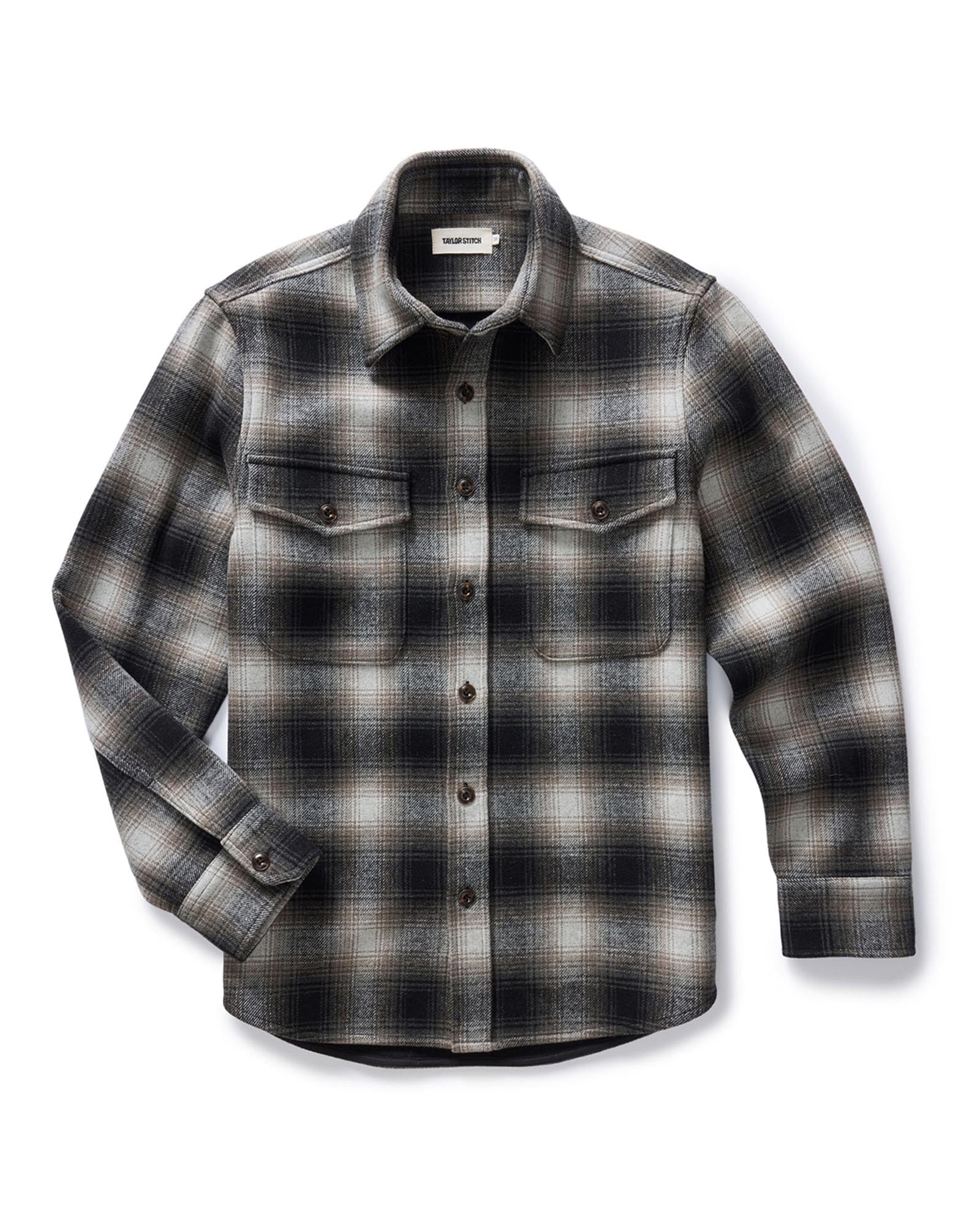 The Maritime Shirt Jacket in Olive Plaid