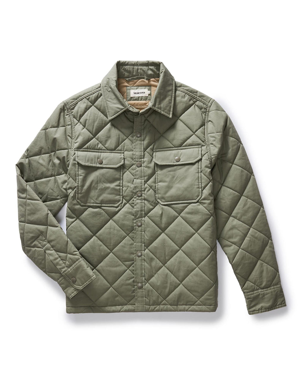 Shirt Jacket in Smoked Olive Dry Wax D954