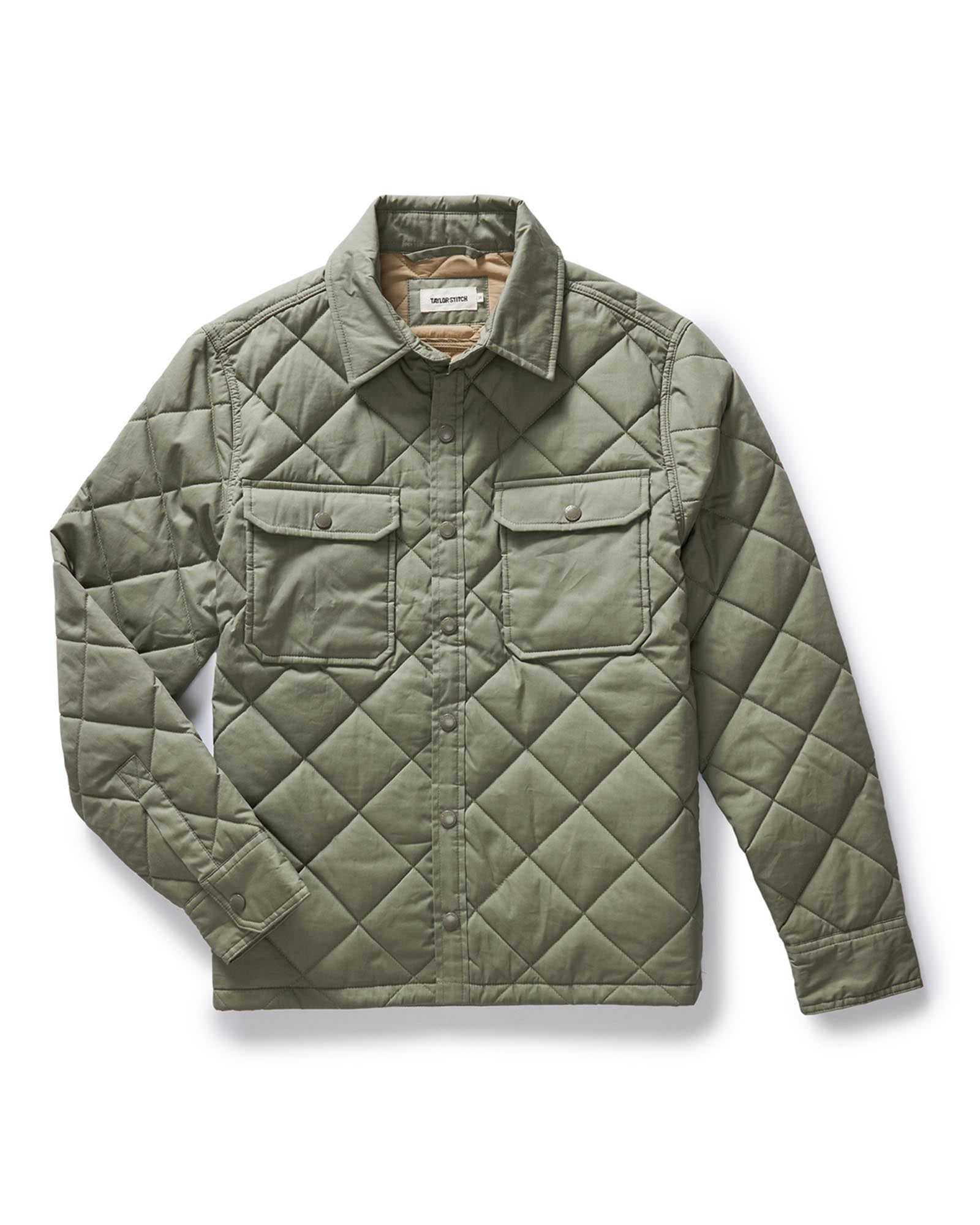 Shirt Jacket in Smoked Olive Dry Wax D954