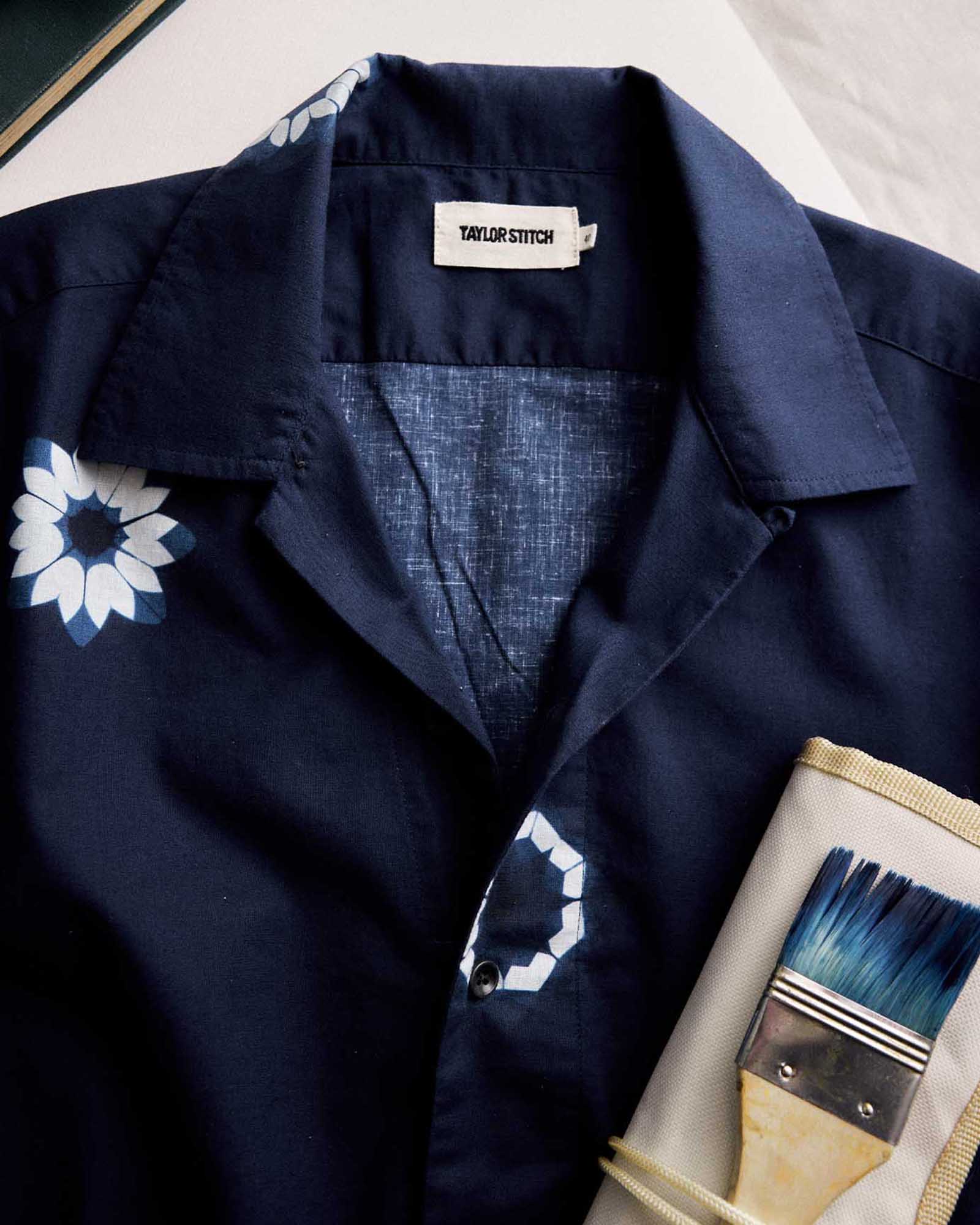 Dark Navy Geo Print Shirt H60880