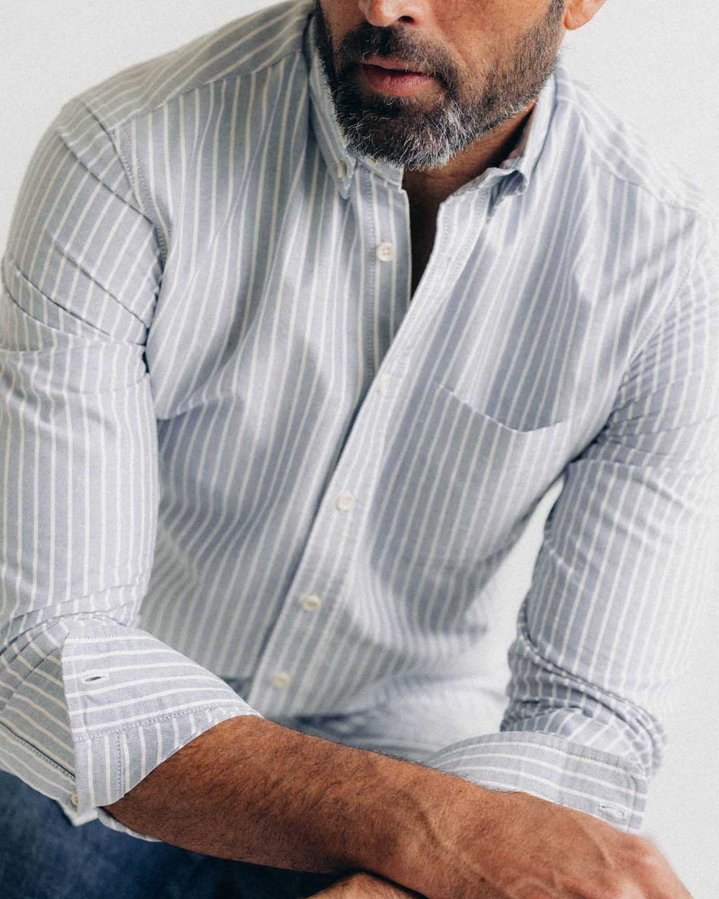 Blue Sky Stripe Oxford C804554