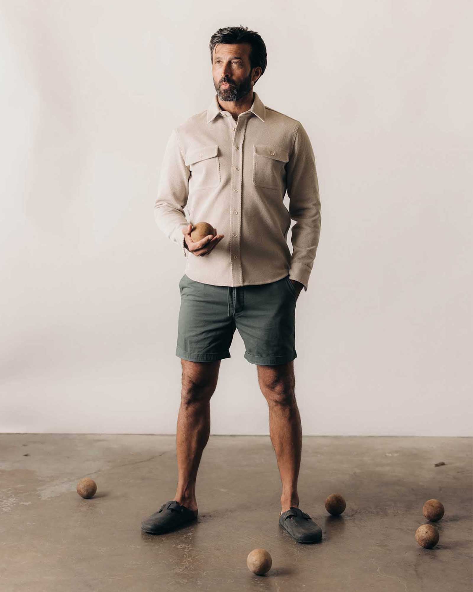 Flax Twill Shirt V337