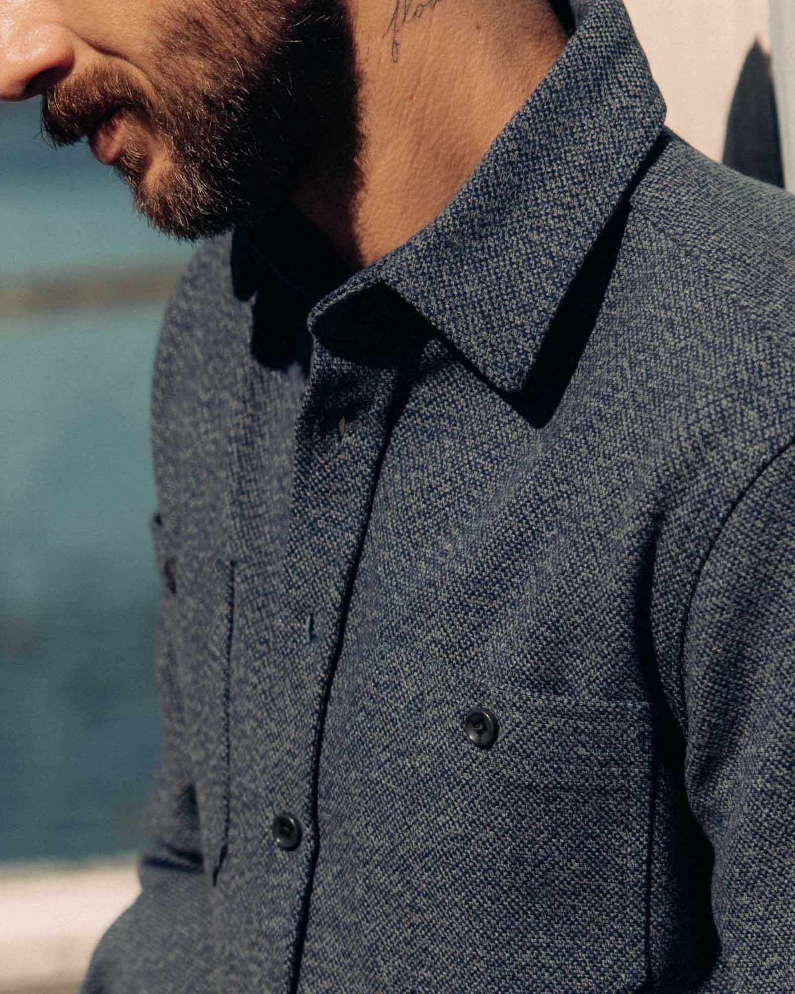 Indigo Ash Wool Canvas Utility Shirt A27719
