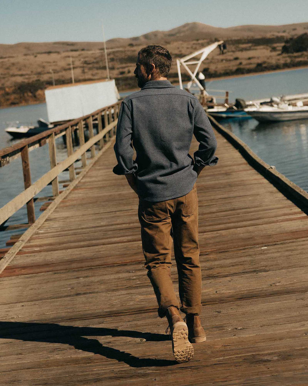 Indigo Ash Wool Canvas Utility Shirt A27719