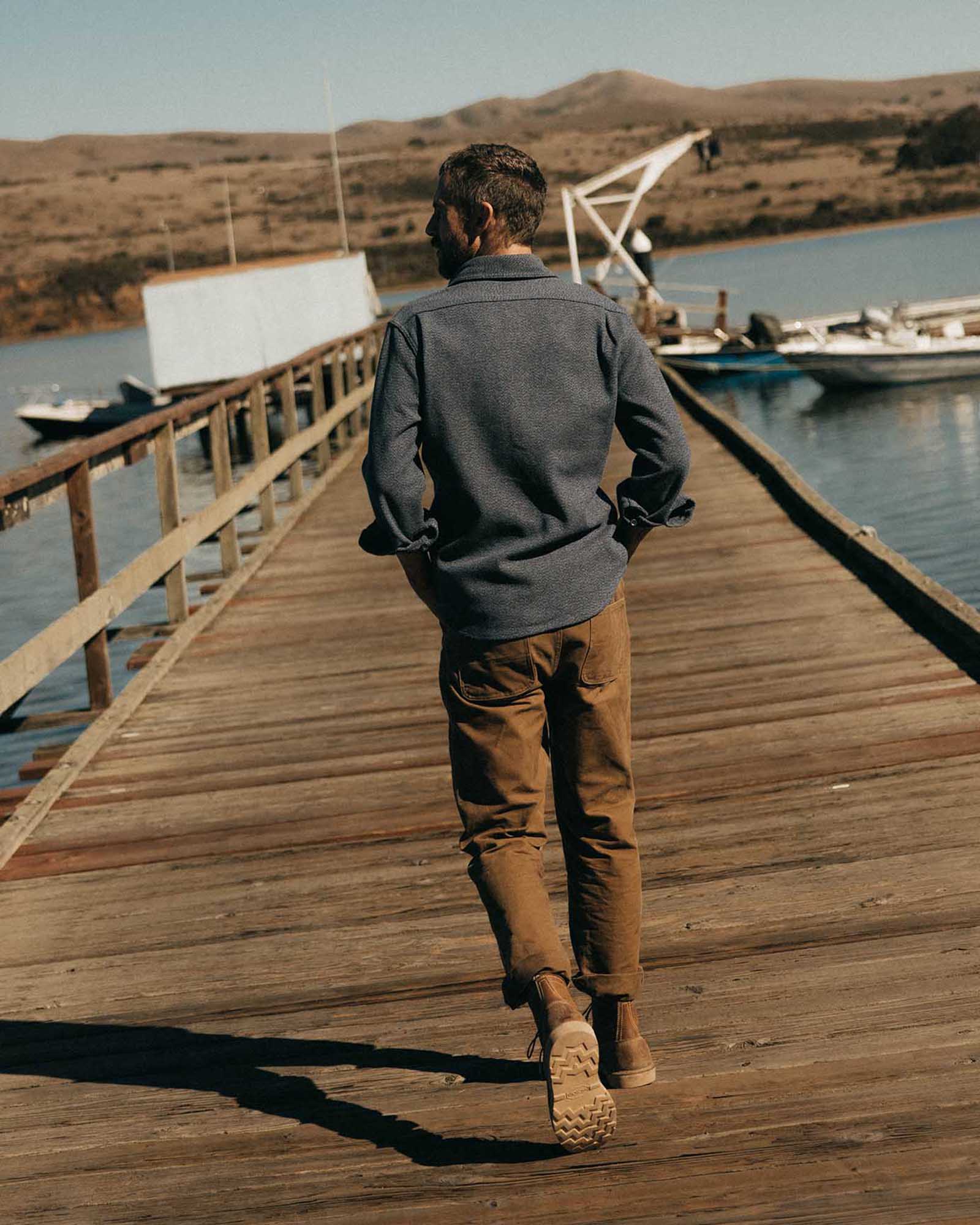 Indigo Ash Wool Canvas Utility Shirt A27719