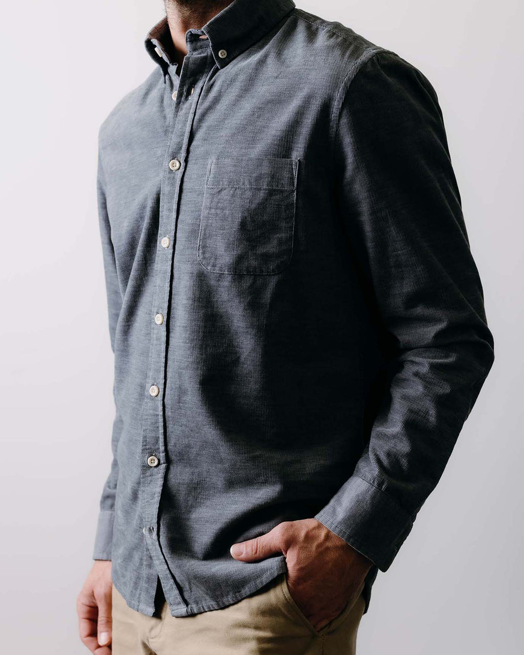 Heather Slate Pincord Jacket G762