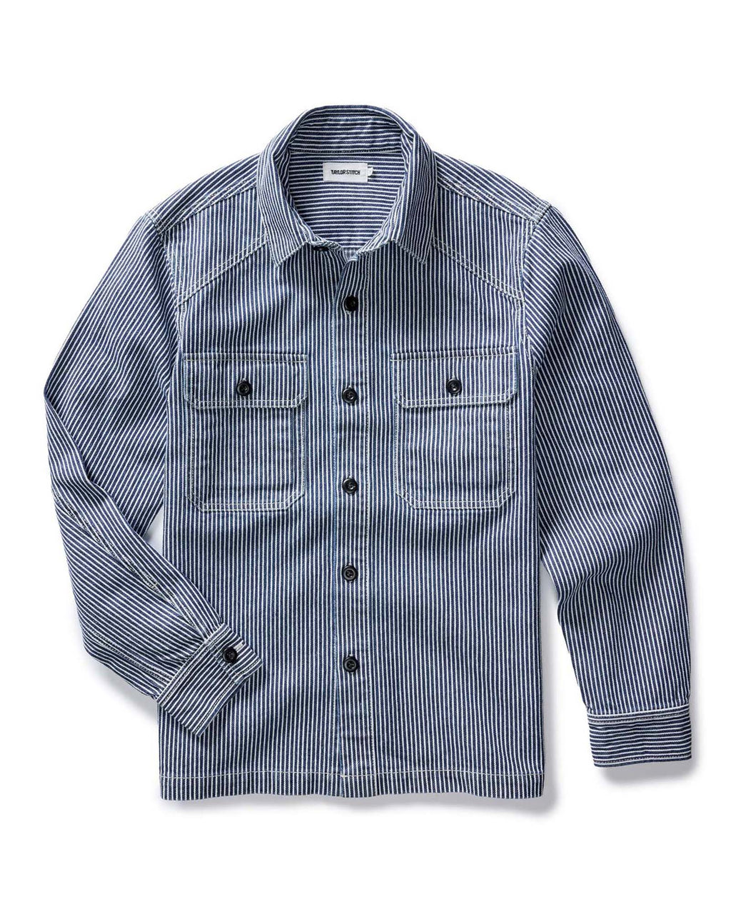 Indigo Railroad Stripe Denim Shirt W2746