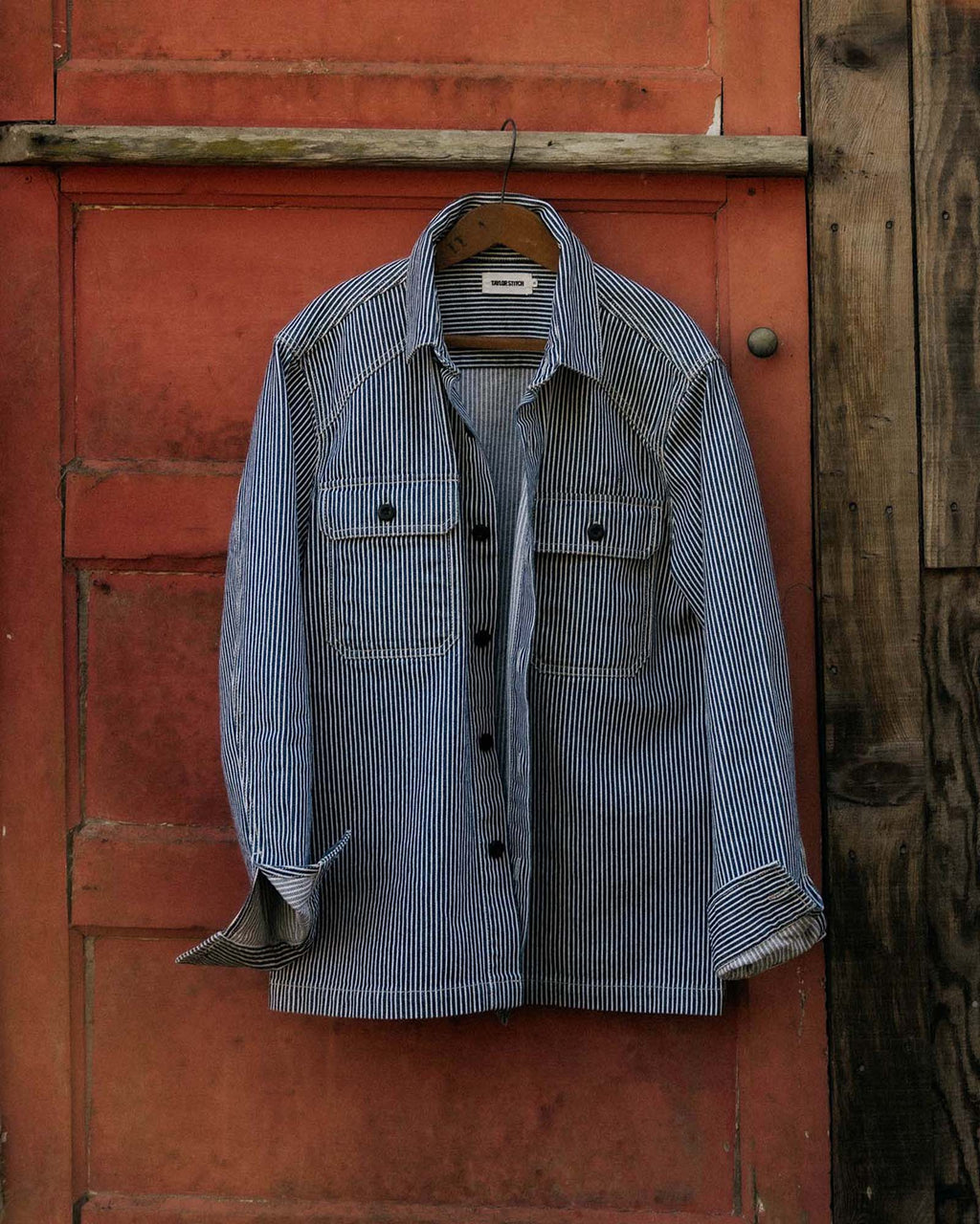 Indigo Railroad Stripe Denim Shirt W2746