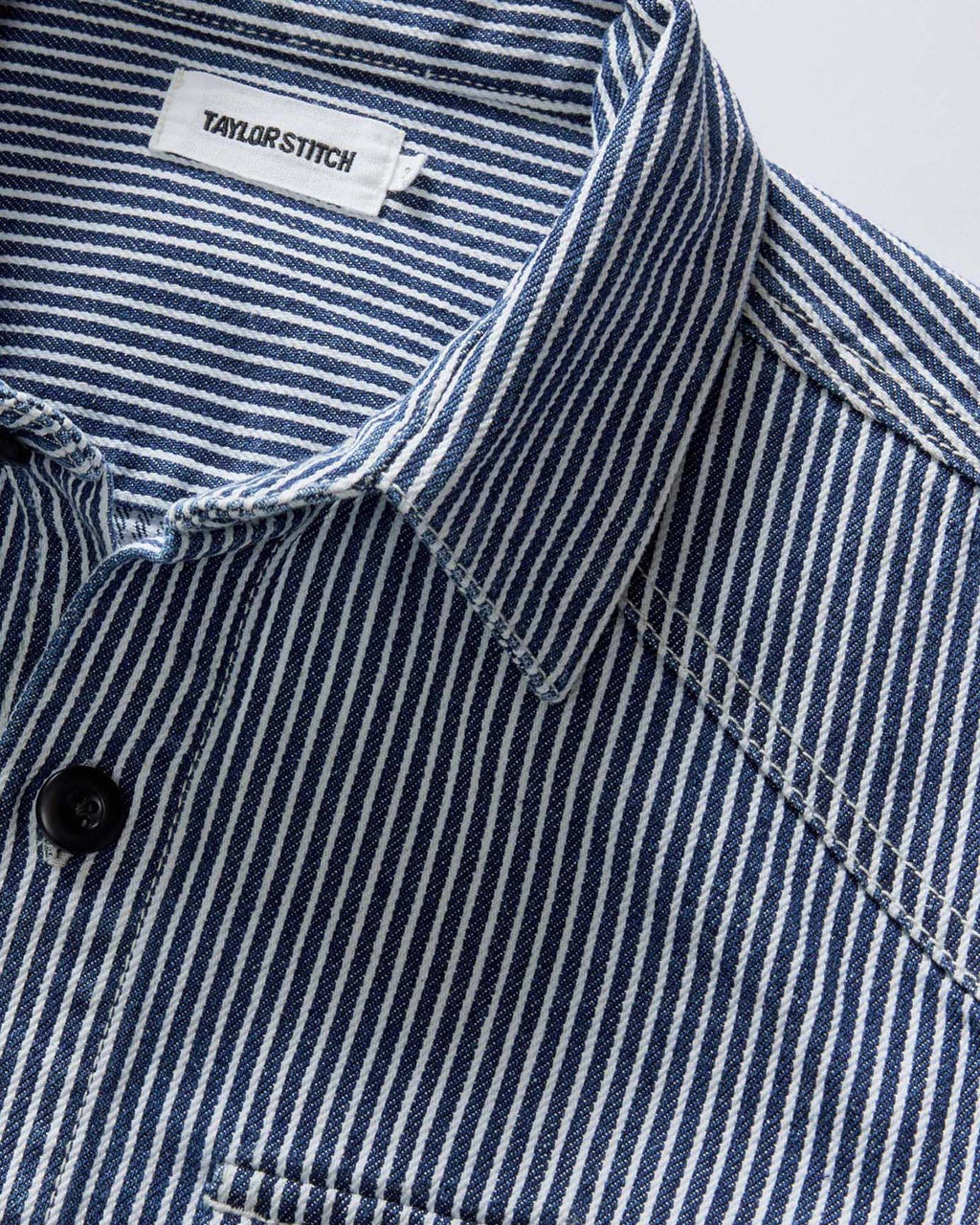 Indigo Railroad Stripe Denim Shirt W2746