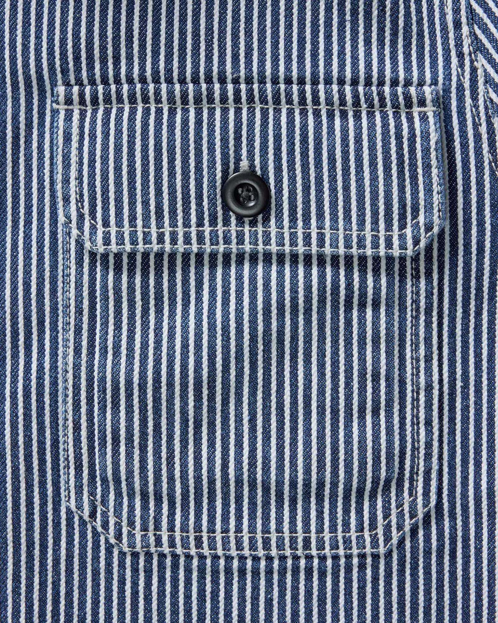 Indigo Railroad Stripe Denim Shirt W2746