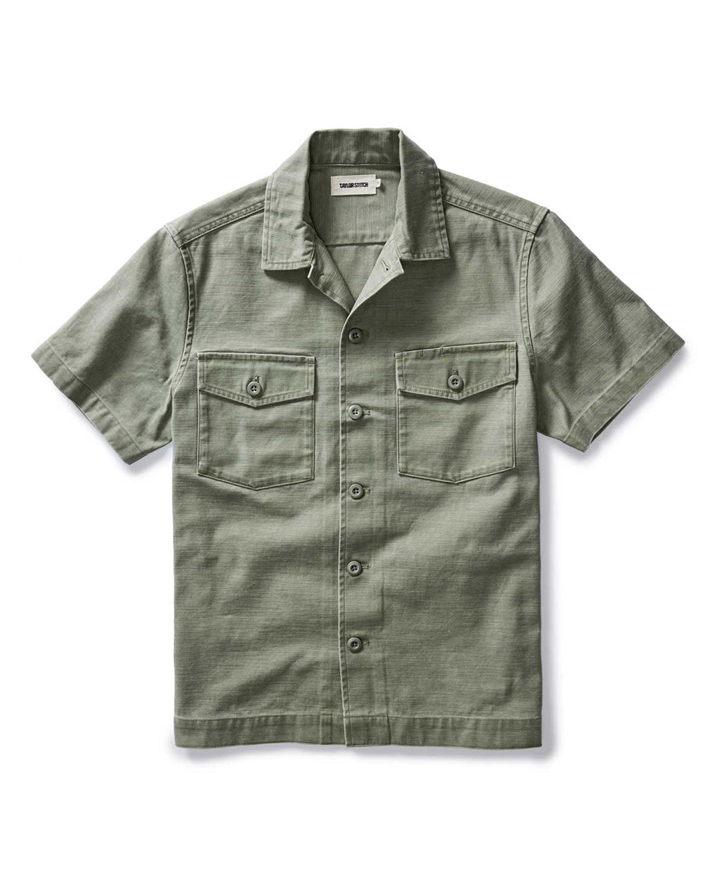 Field Olive Reverse Sateen Short Sleeve Surplus Shirt U56033