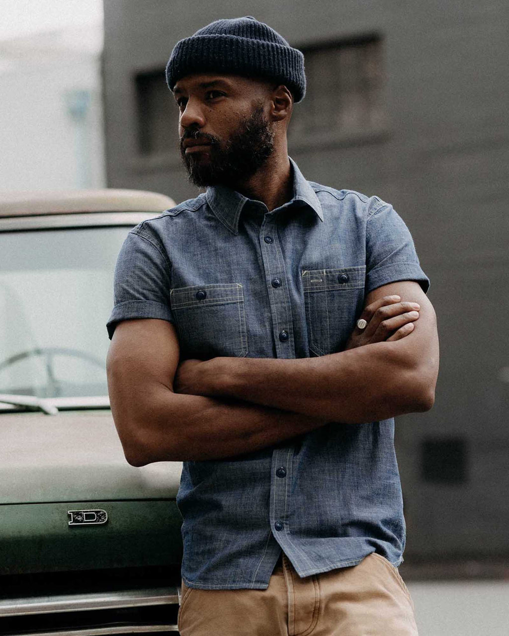 Indigo Selvedge Chambray Utility Shirt X205600