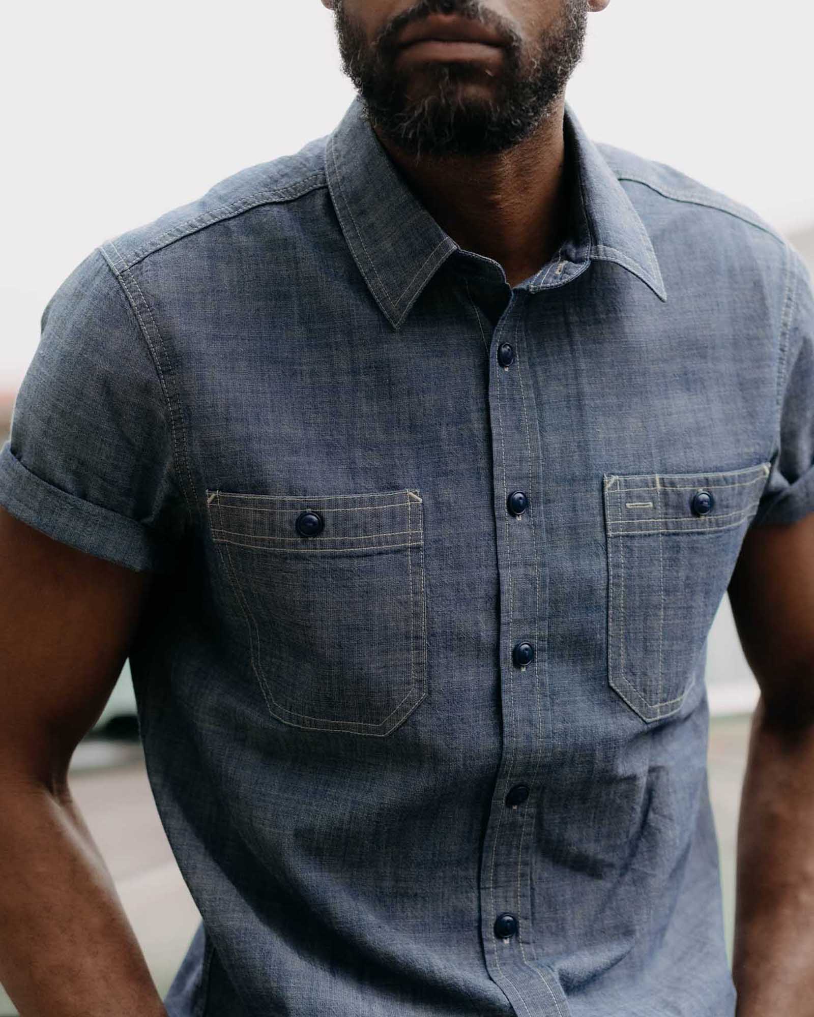 Indigo Selvedge Chambray Utility Shirt X205600