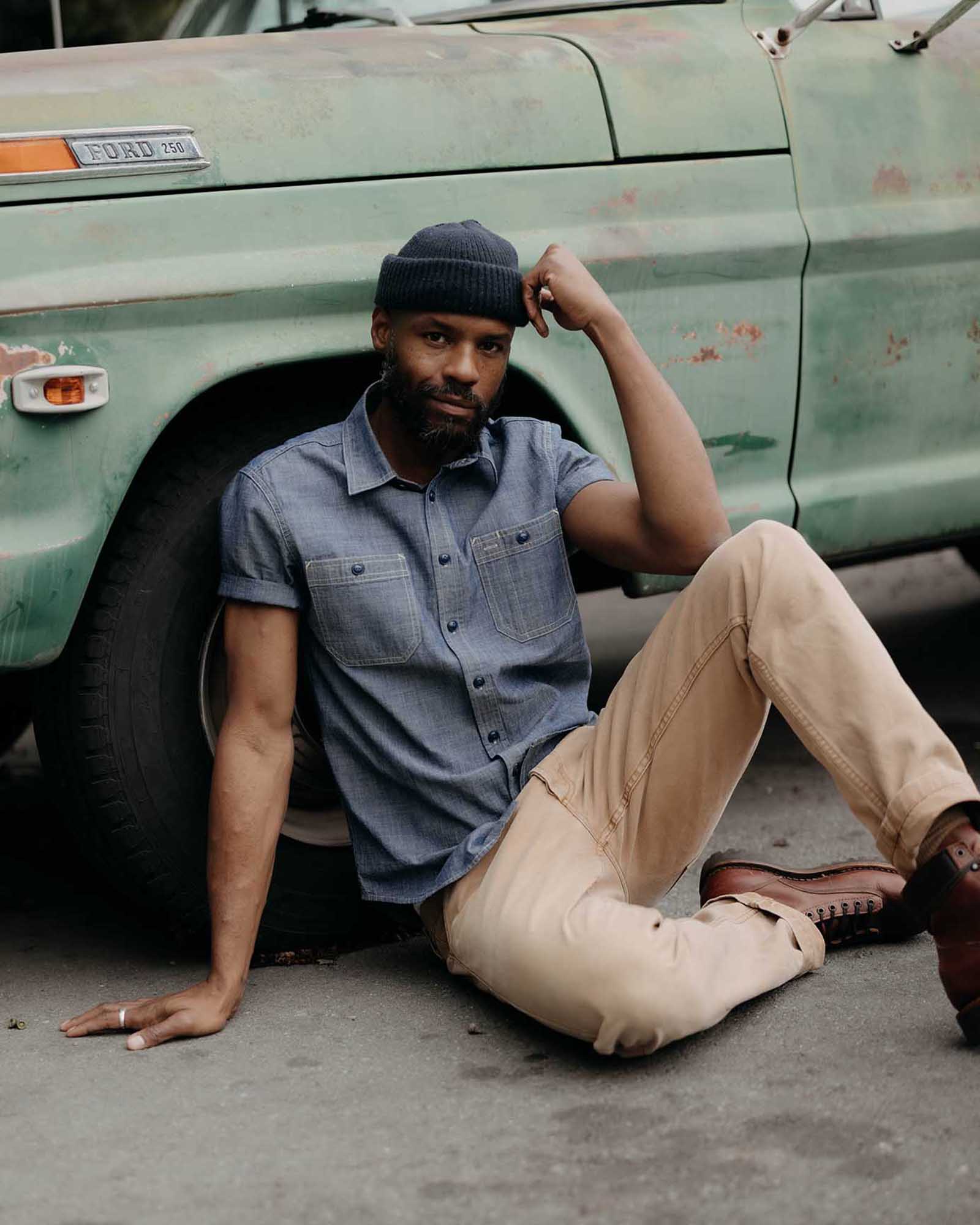 Indigo Selvedge Chambray Utility Shirt X205600