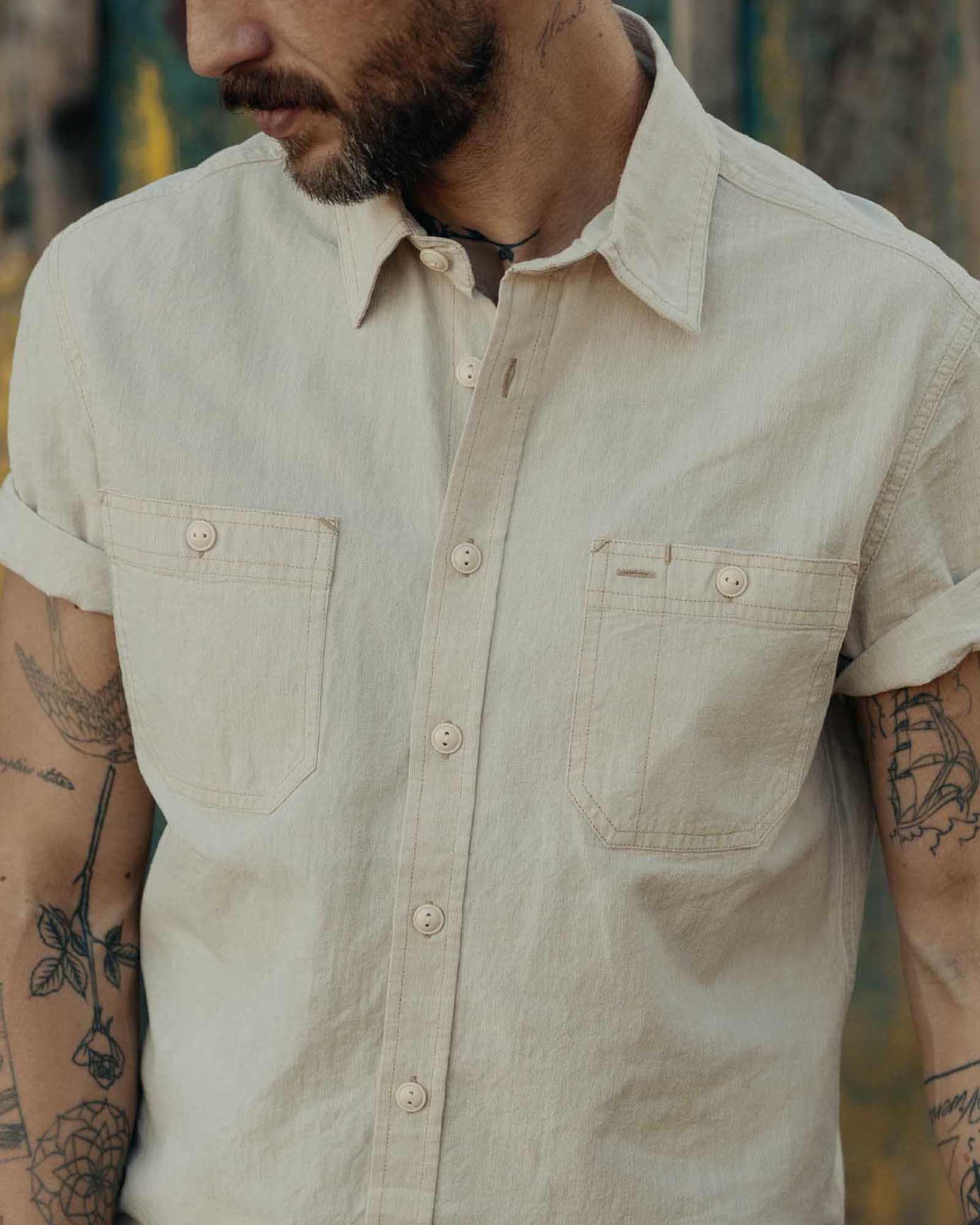 Natural Selvedge Chambray Utility Shirt W536813