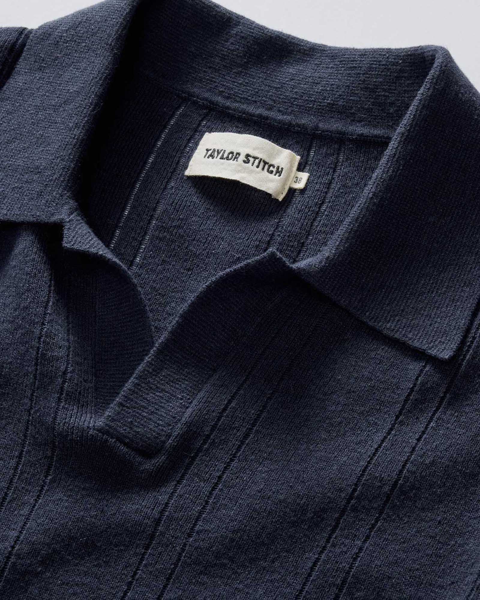 Dark Navy Rib Sweater Polo O57467