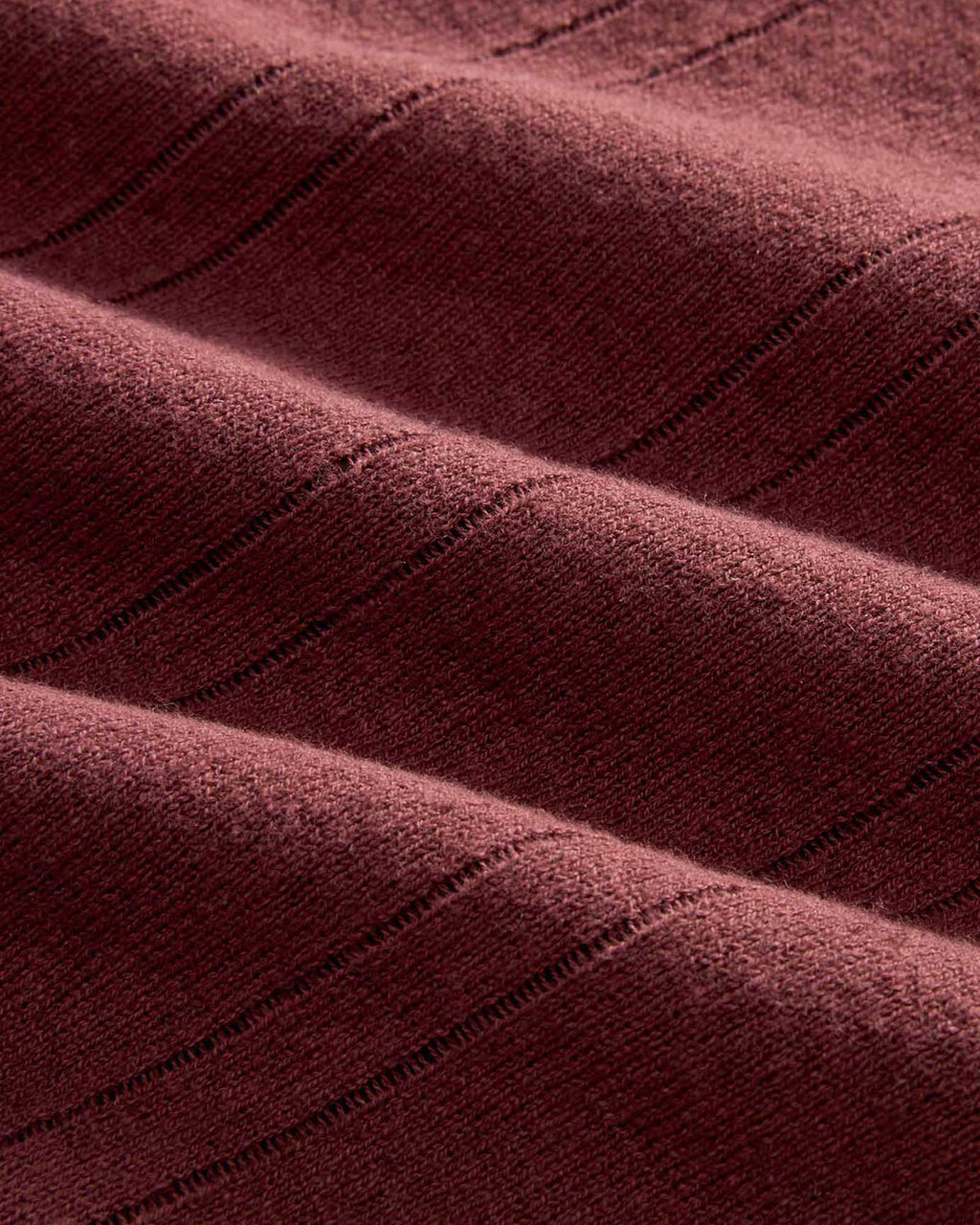 Dried Cherry Rib Sweater Polo W134