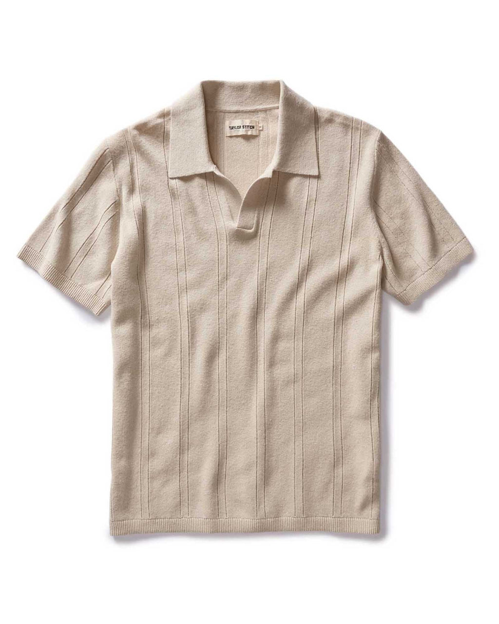 Heather Oat Rib Sweater Polo Q883899