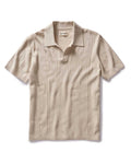 Heather Oat Rib Sweater Polo Q883899
