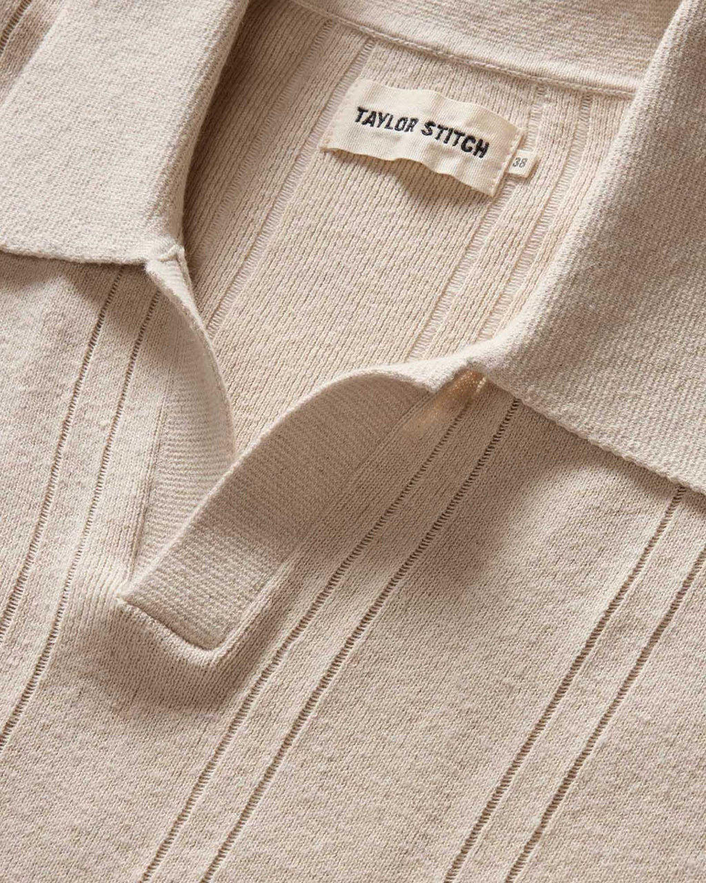 Heather Oat Rib Sweater Polo Q883899
