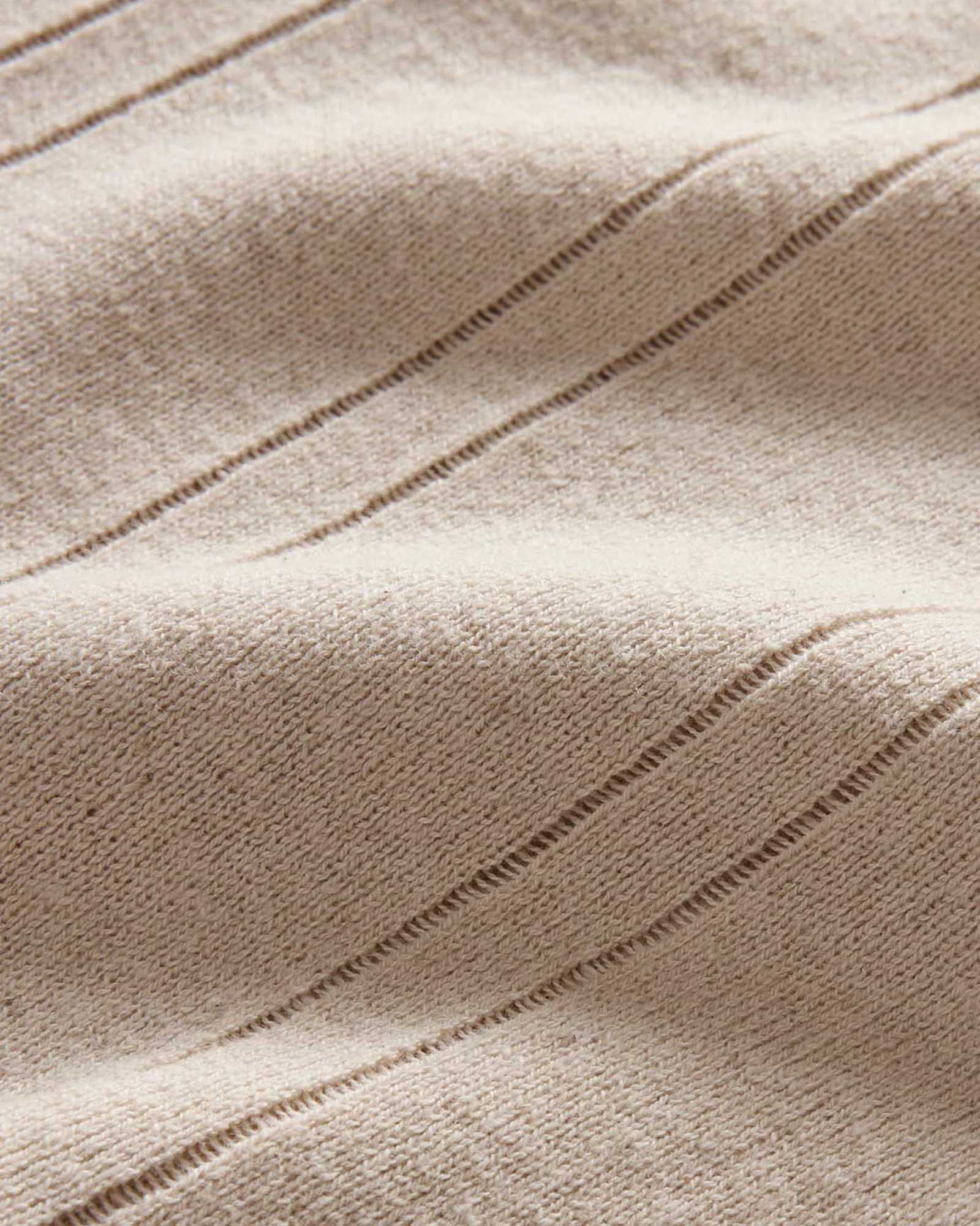 Heather Oat Rib Sweater Polo Q883899