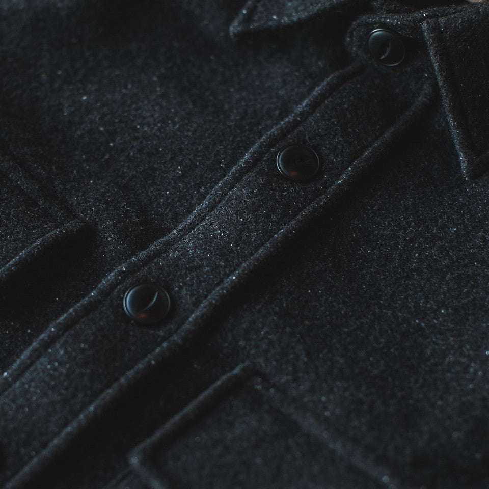 Charcoal Donegal Wool Shirt Jacket Q357619