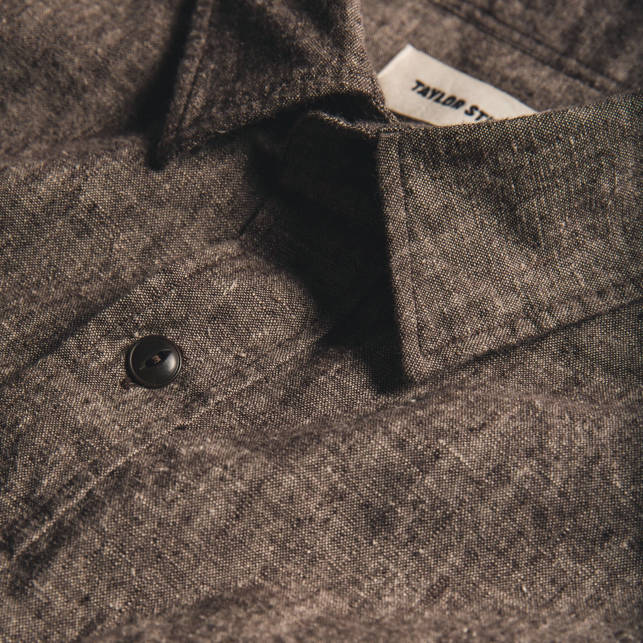 Brown Hemp Chambray Shirt W89059