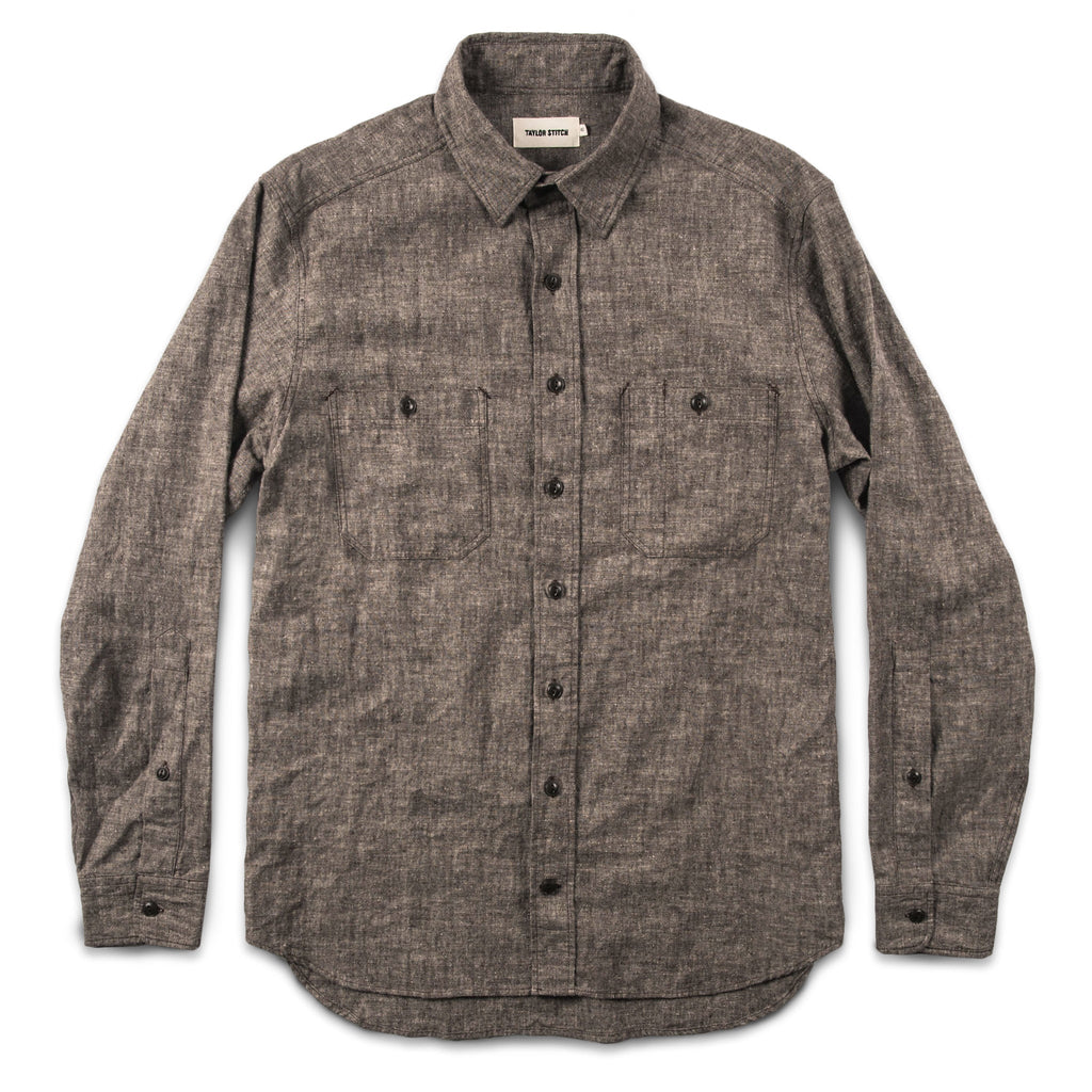 Brown Hemp Chambray Shirt W89059