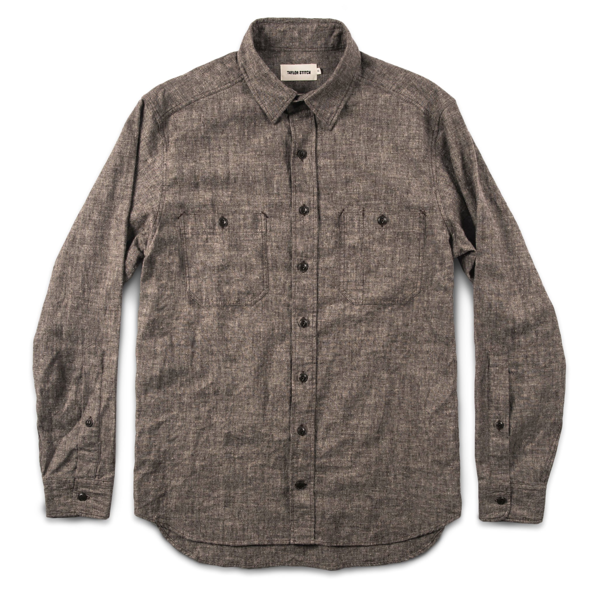 Brown Hemp Chambray Shirt W89059