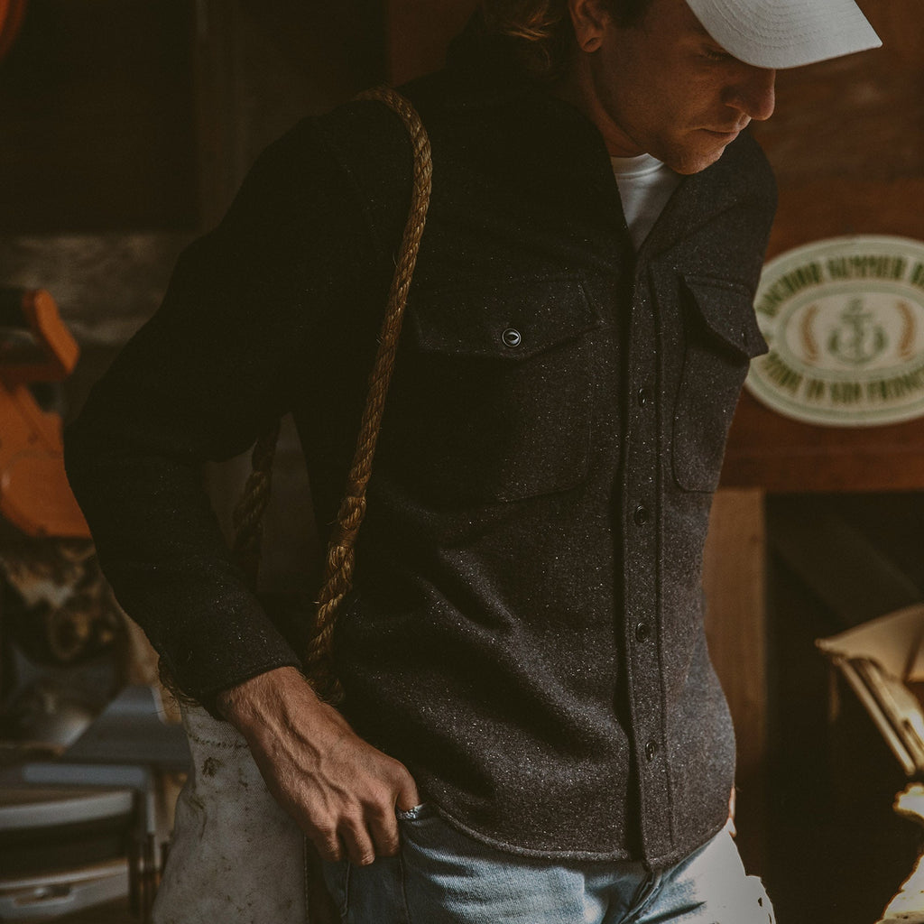 The Maritime Shirt Jacket in Charcoal