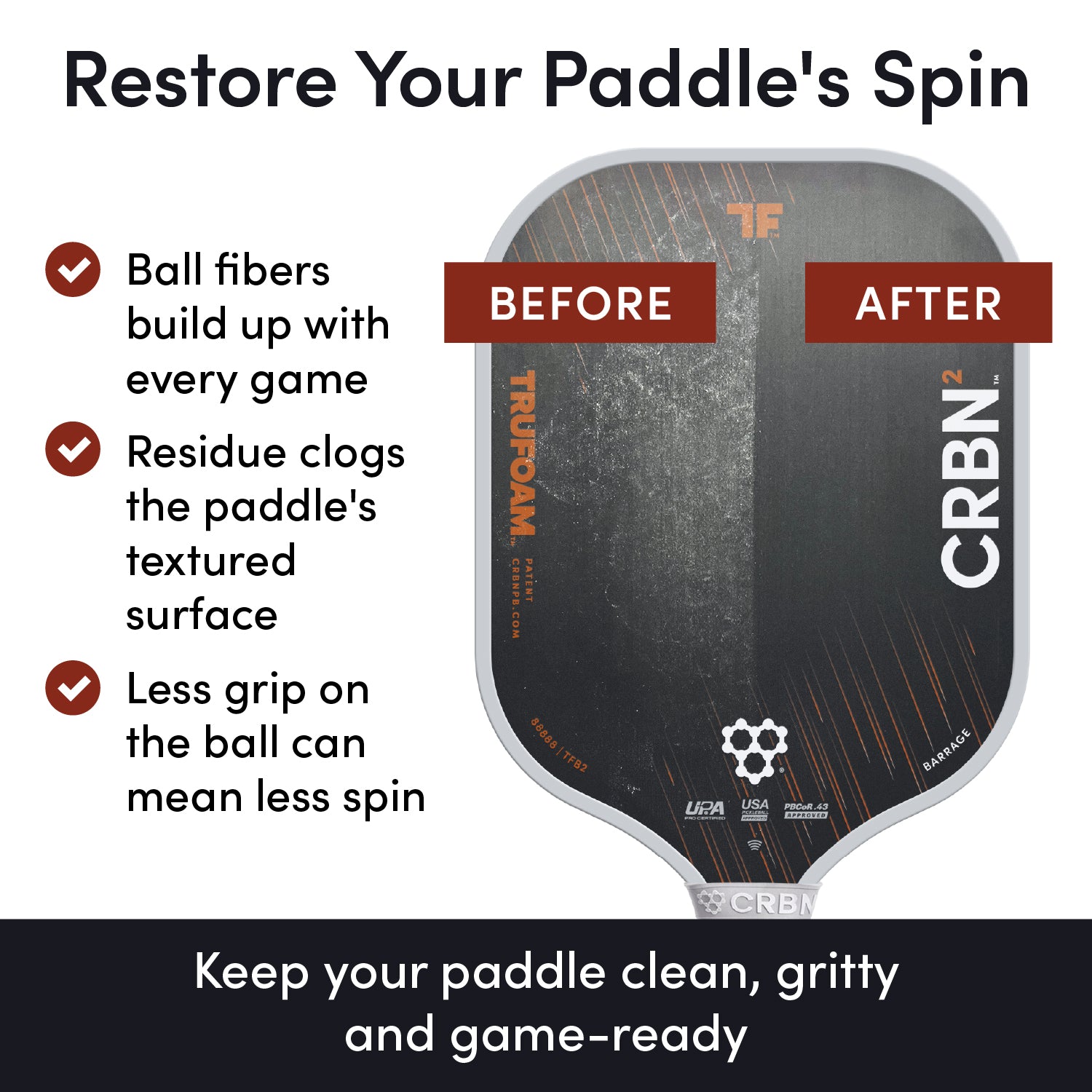 CRBN Pickleball Paddle Eraser™
