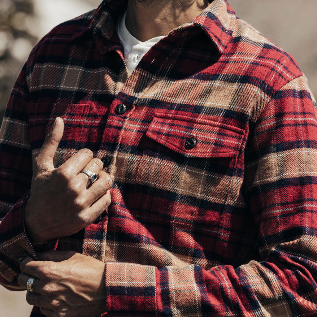 The Crater Shirt in Cardinal Check