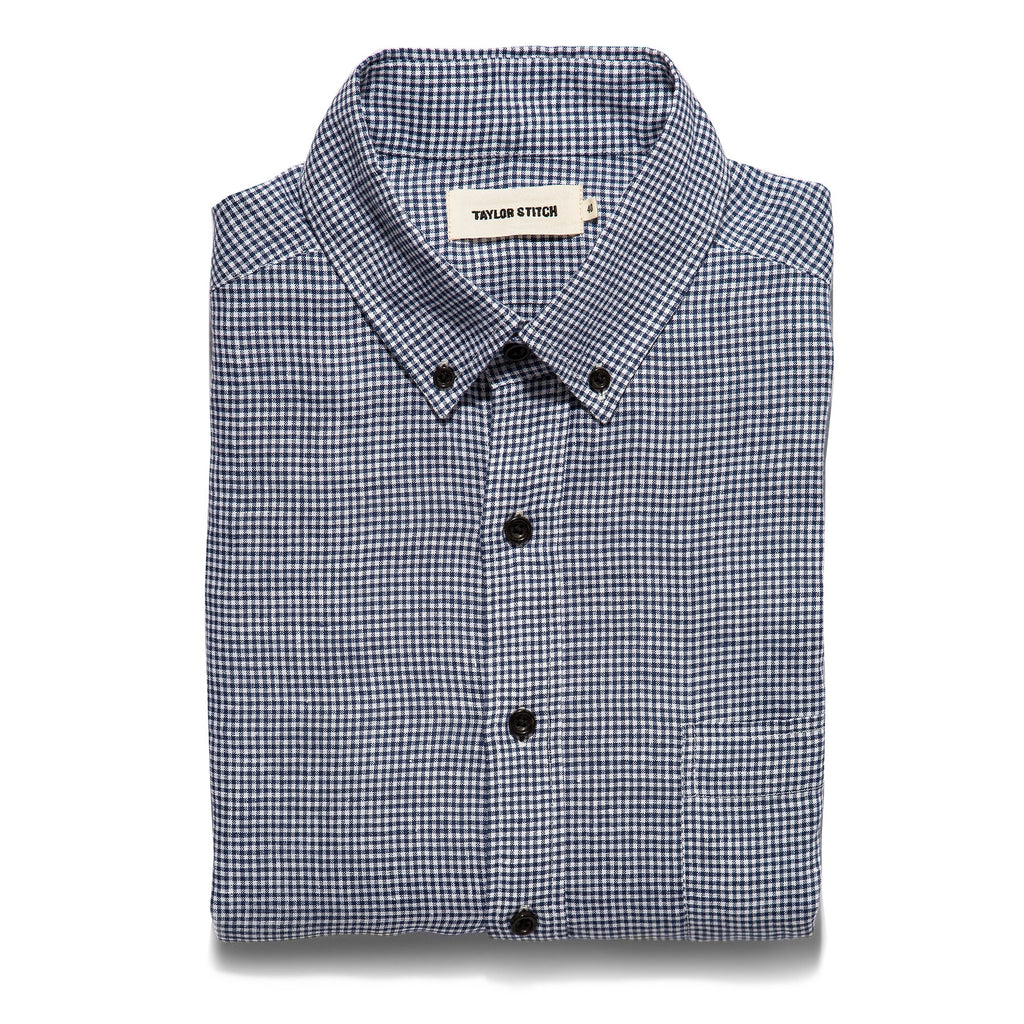 Navy Mini Gingham Linen Jack N71994