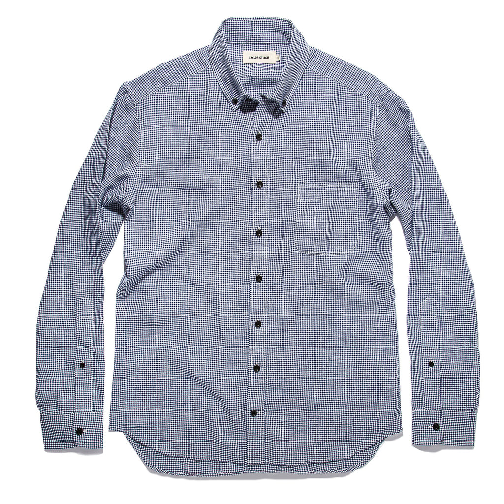 Navy Mini Gingham Linen Jack N71994
