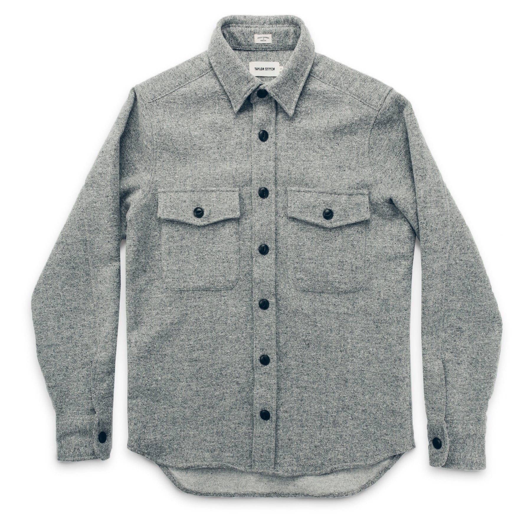 The Maritime Shirt Jacket in Ash Donegal Lambswool