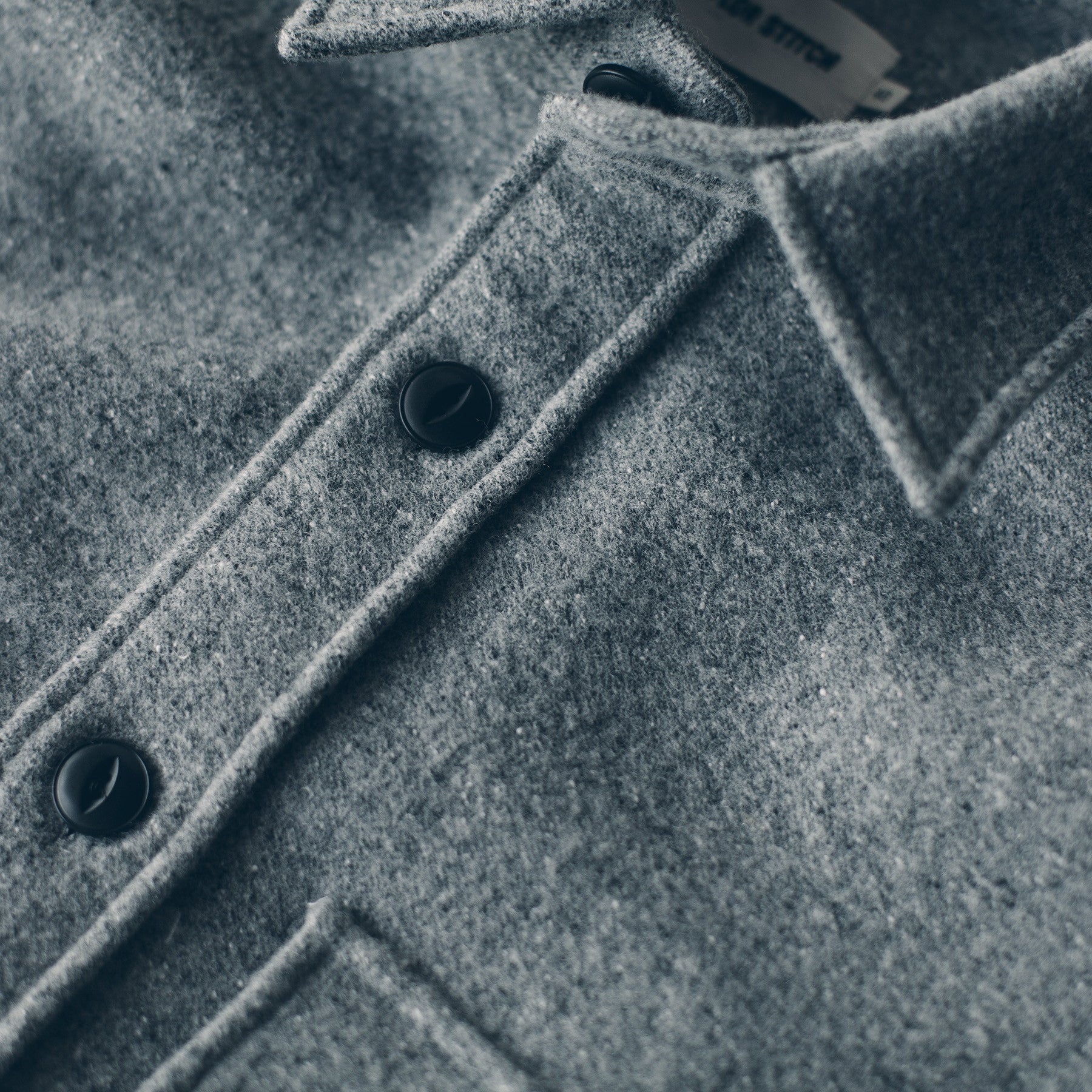 The Maritime Shirt Jacket in Ash Donegal Lambswool